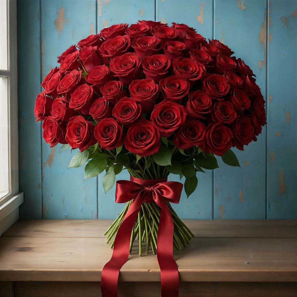 Букет Красные розы Блэк Меджик в Ильинский Погост