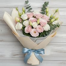 Букет цветов из:  Лизиантусы в Ильинский Погост