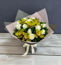 Букет цветов из:  Орхидеи и Розы в Ильинский Погост