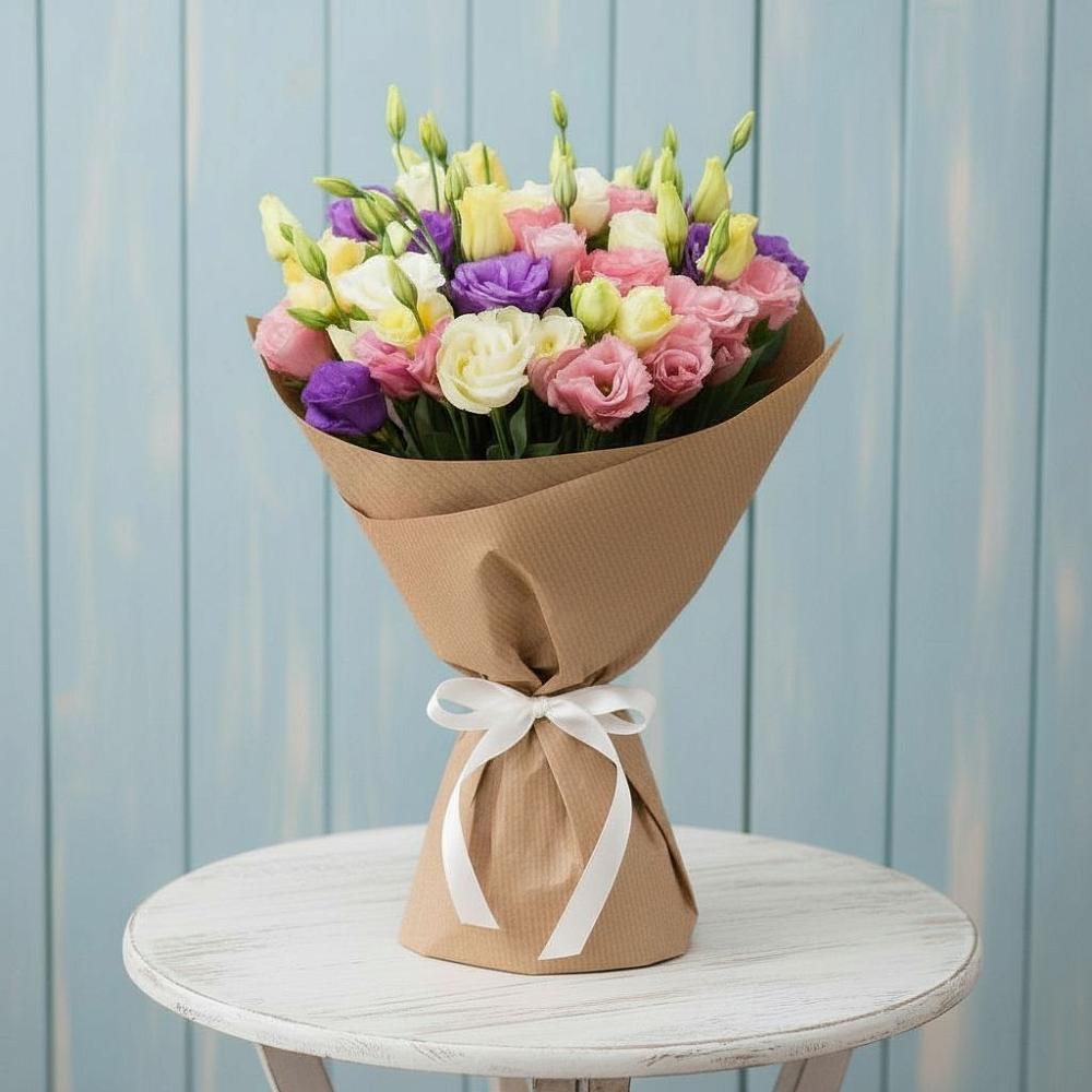 Букет цветов из: Лизиантусы в Ильинский Погост