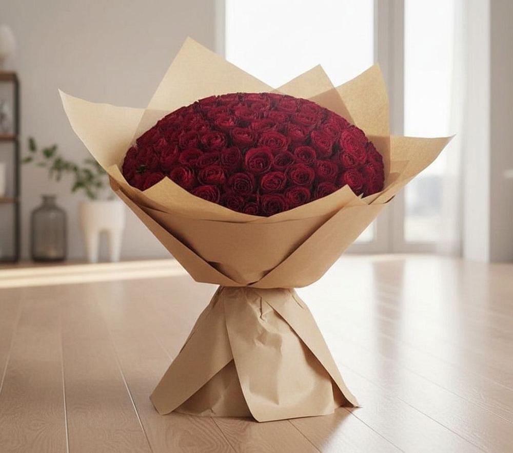 Букет 101 Красная роза в Ильинский Погост