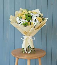 Букет цветов из:  Хризантемы и Розы в Ильинский Погост