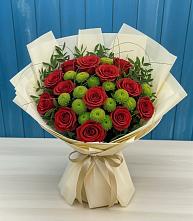 Букет цветов из:  Розы и Хризантемы в Ильинский Погост