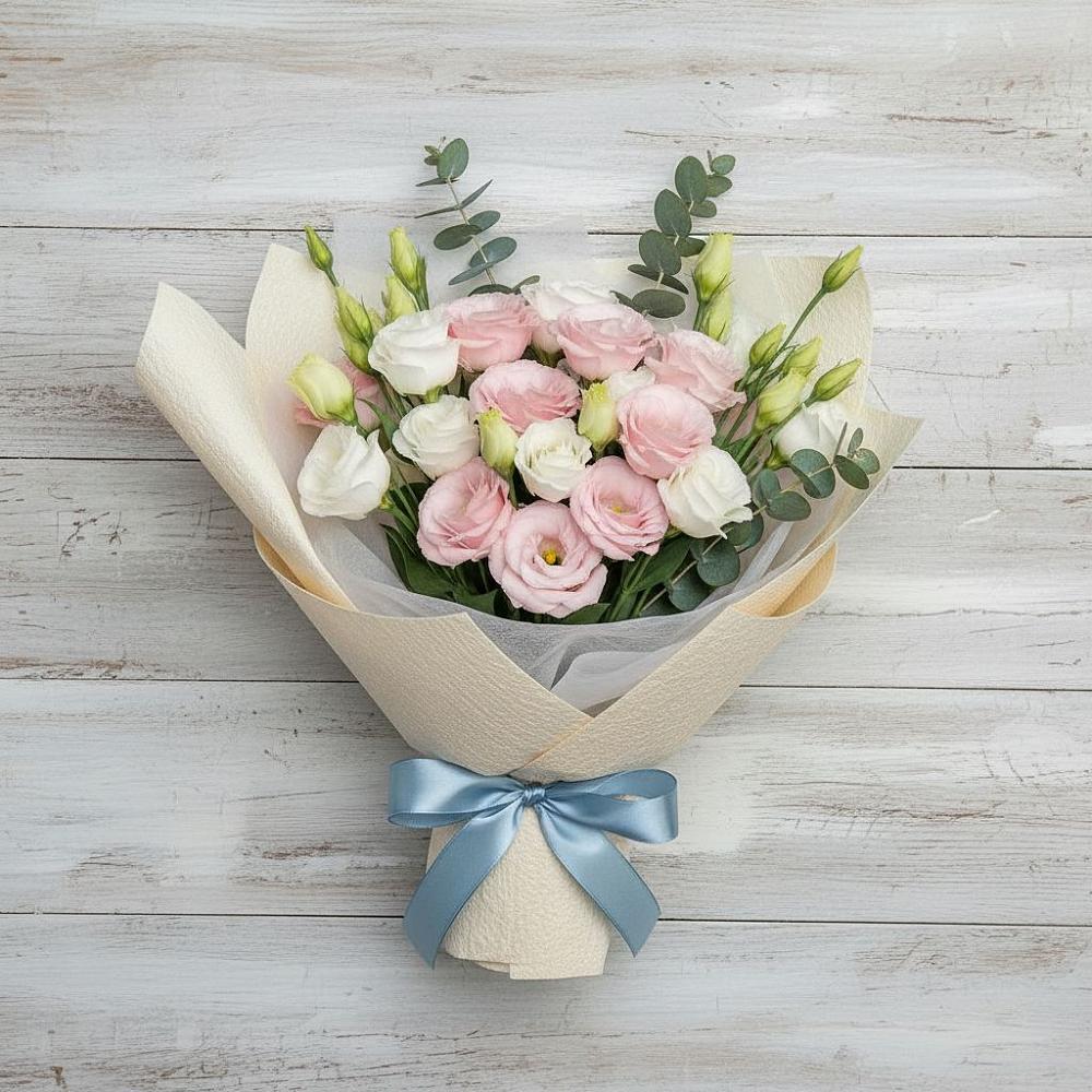 Букет цветов из: Лизиантусы в Ильинский Погост